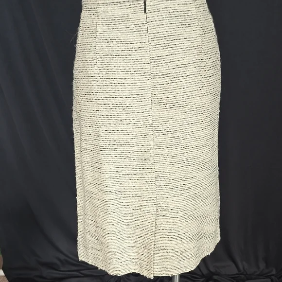 Calvin Klein Cream Black Sheath Jacket and Skirt Suit - Picture 10 of 12